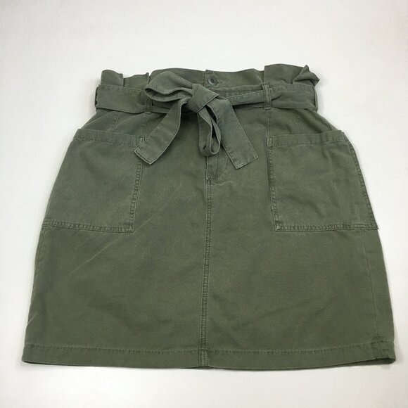 JOE'S Jeans Green Belted Carrot top Waist Denim Skirt - Picture 1 of 11